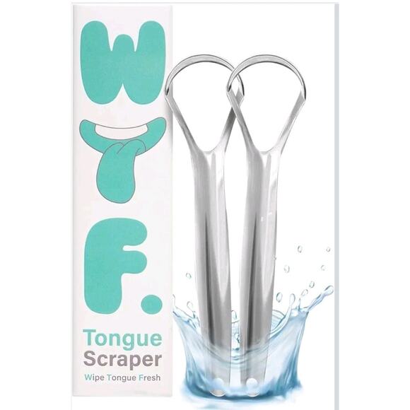 4 Pack Wipe Tongue Fresh Tongue Scraper 100% Stainless Steel Tongue s30 b1 - Picture 1 of 7